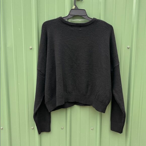 Super Soft Cropped Conversation Sweater Shirt Midweight Cozy Size XL - Picture 2 of 6